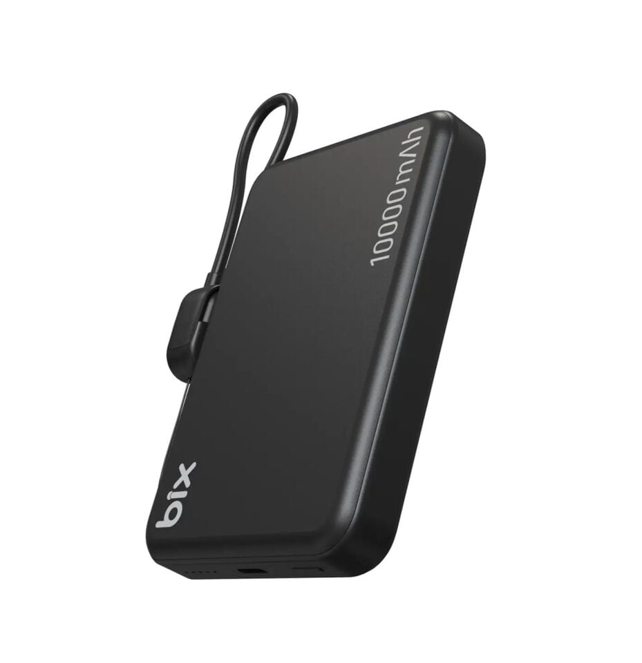 Bix PB121 Qi2 25W Kablosuz Magsafe PD 3.0 10000mAh Semi-Solid State Bataryalı Powerbank - Siyah