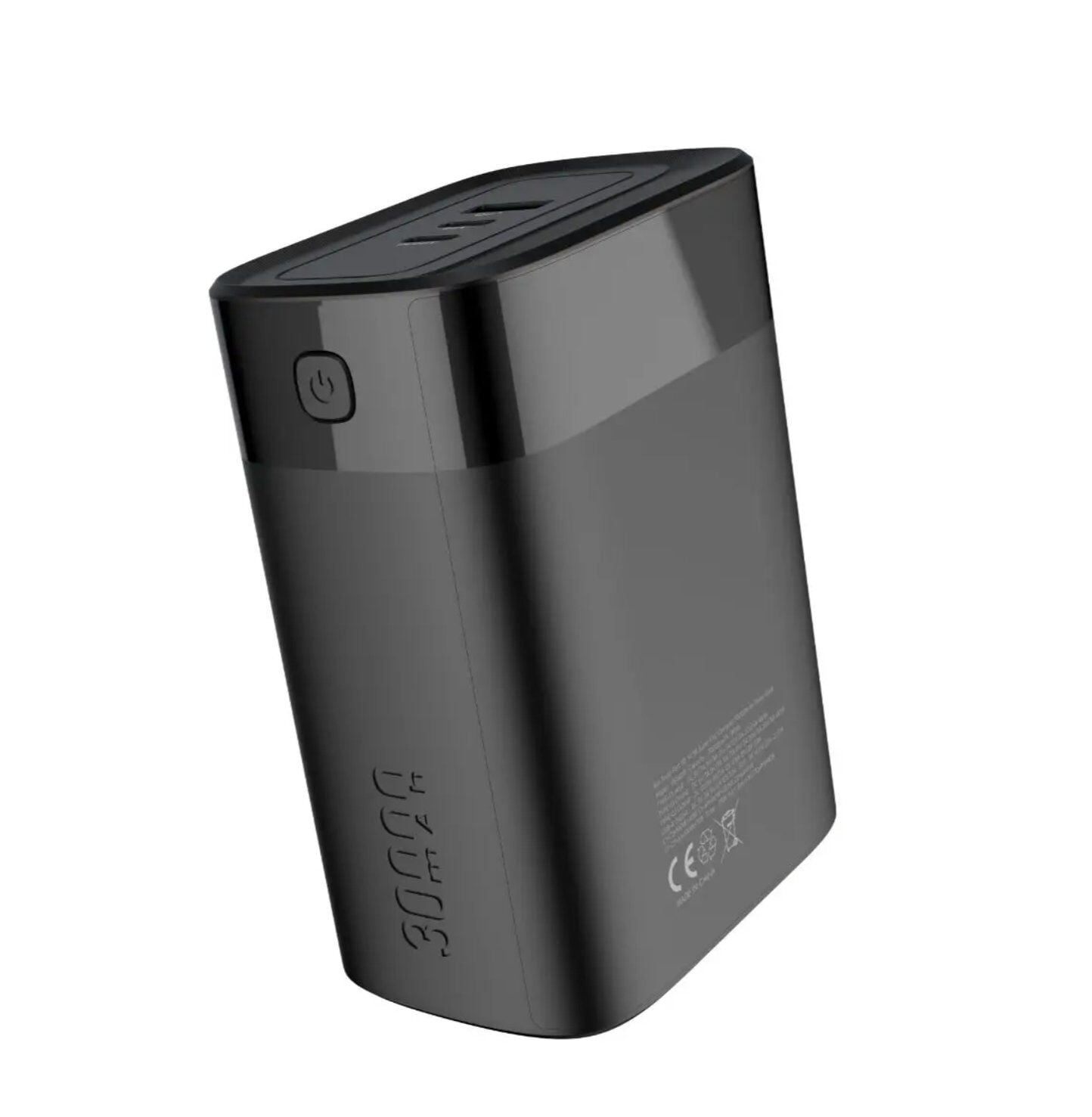 Bix PB140W 30000mAh 140W Type-C PD ve USB-A SCP 22.5W QC 3.0 18W Dijital Ekranlı Powerbank Siyah