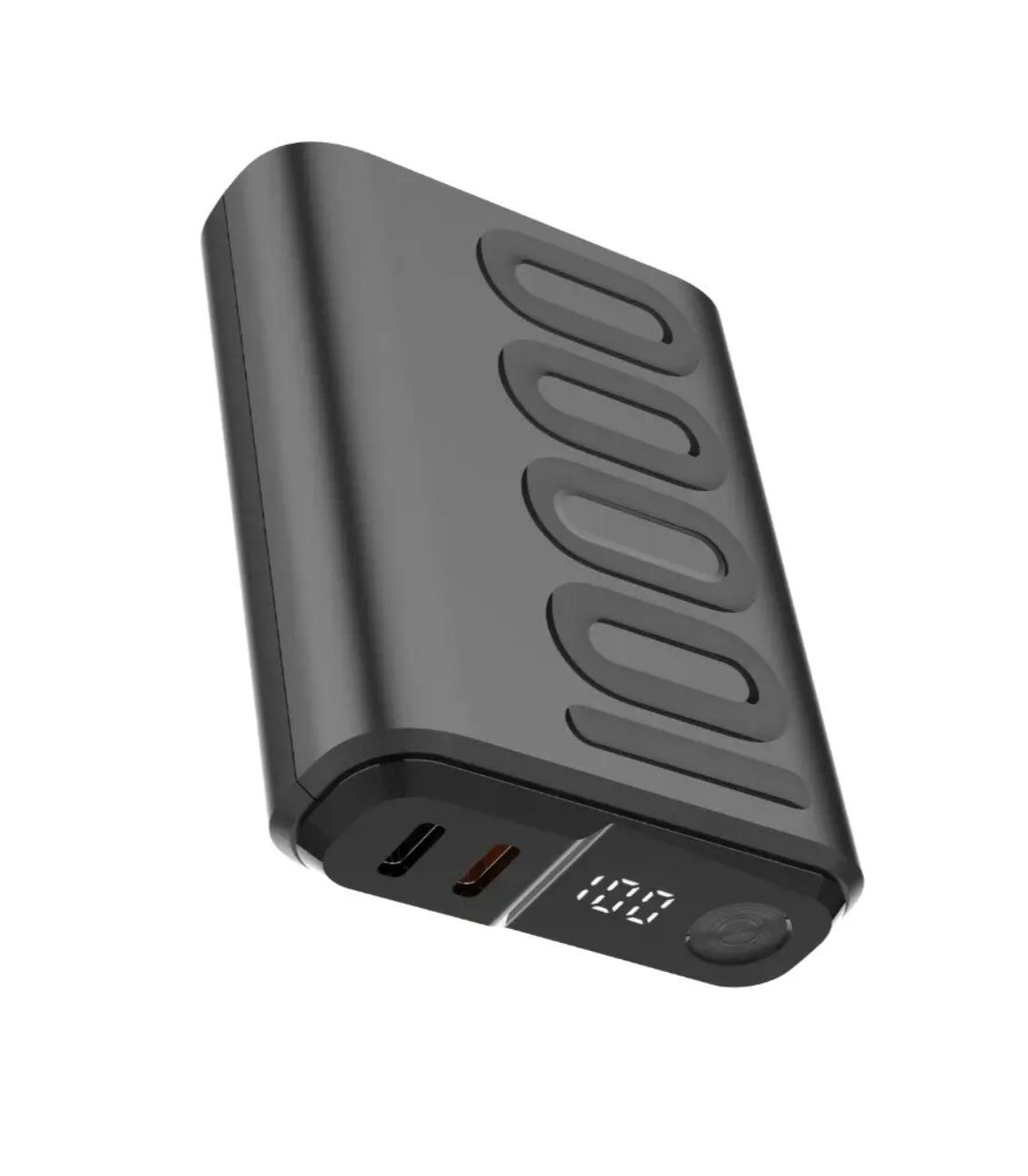 Bix TPB15 10000mAh PD 20W USB-C ve USB-A QC 3.0 Çift Portlu 22.5W Dijital Ekranlı Powerbank Siyah