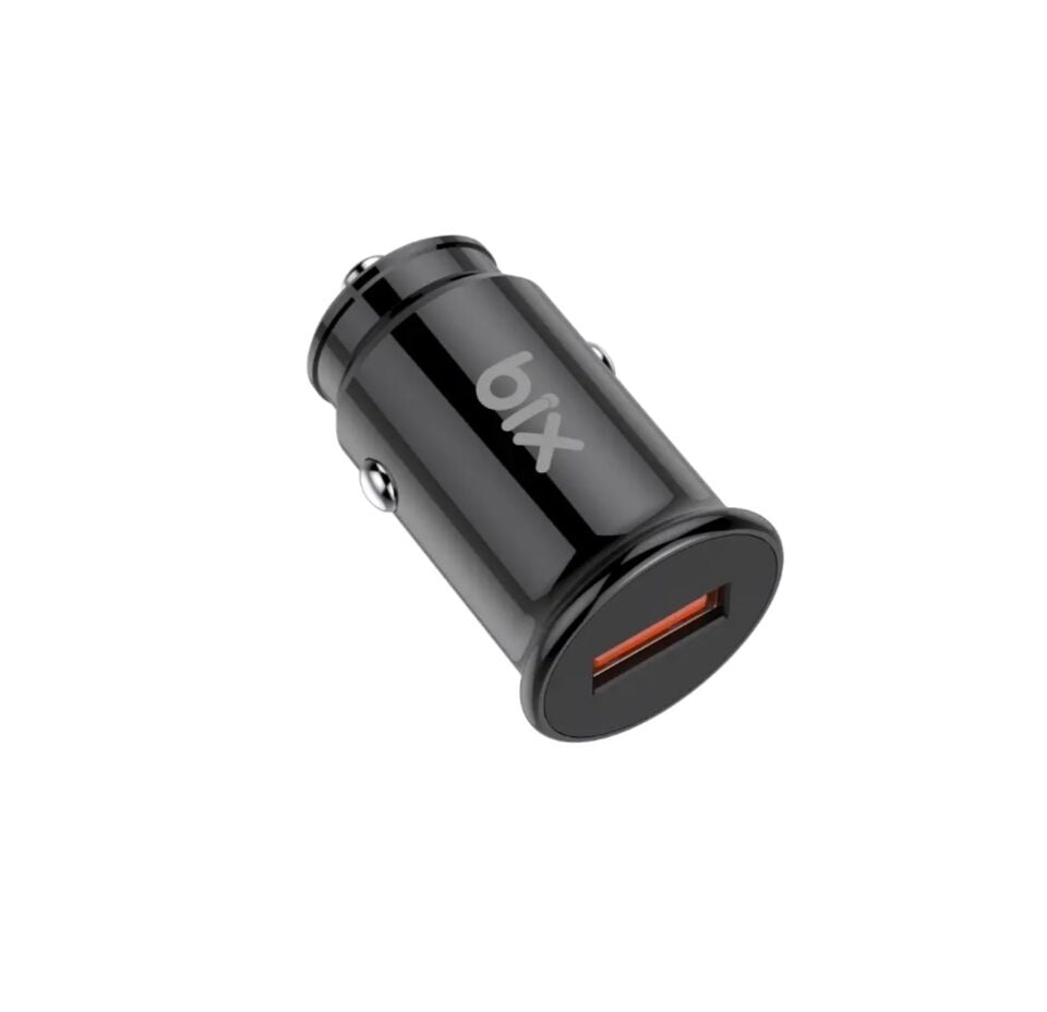 Bix BX1A18W QC 3.0 18W USB-A Mini Araç İçi Şarj Cihazı Siyah
