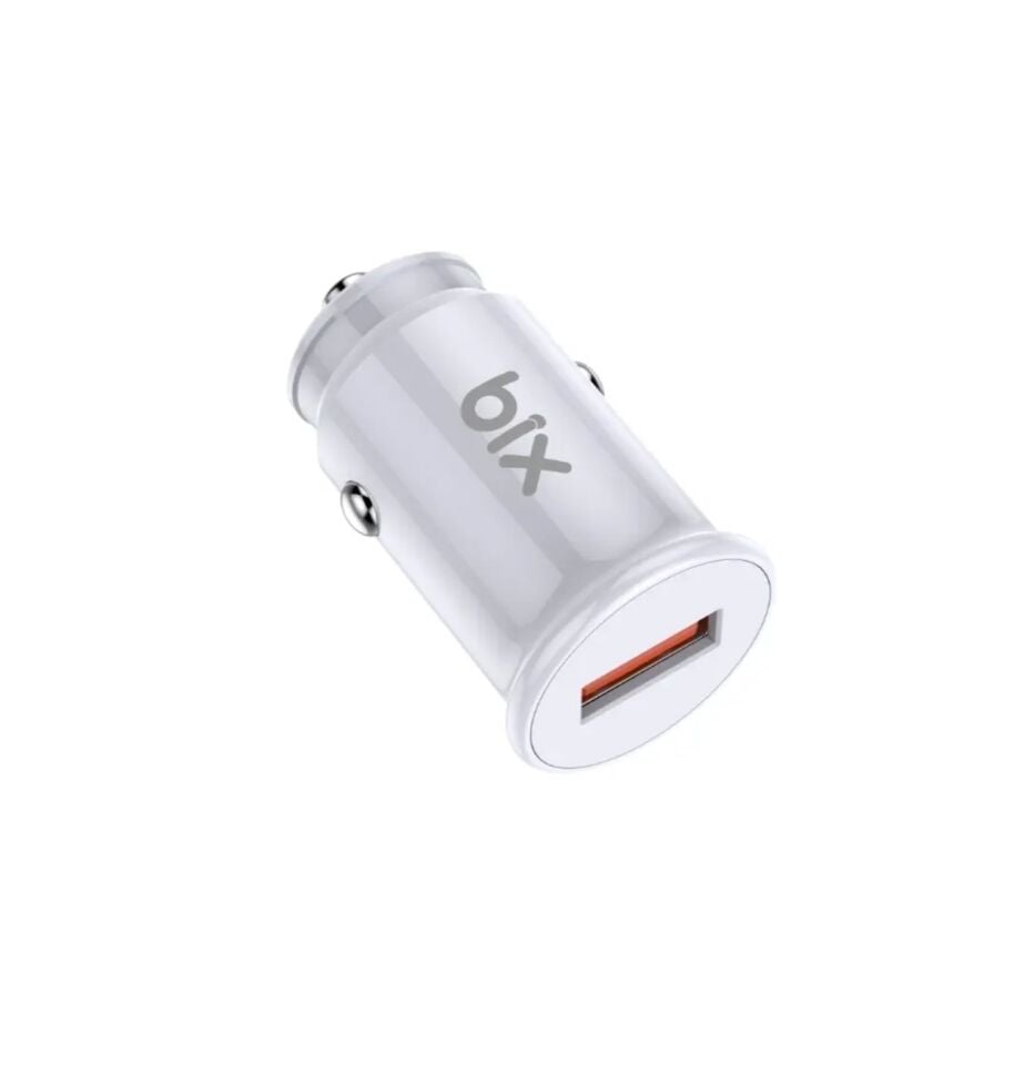 Bix BX1A18W QC 3.0 18W USB-A Mini Araç İçi Şarj Cihazı Beyaz