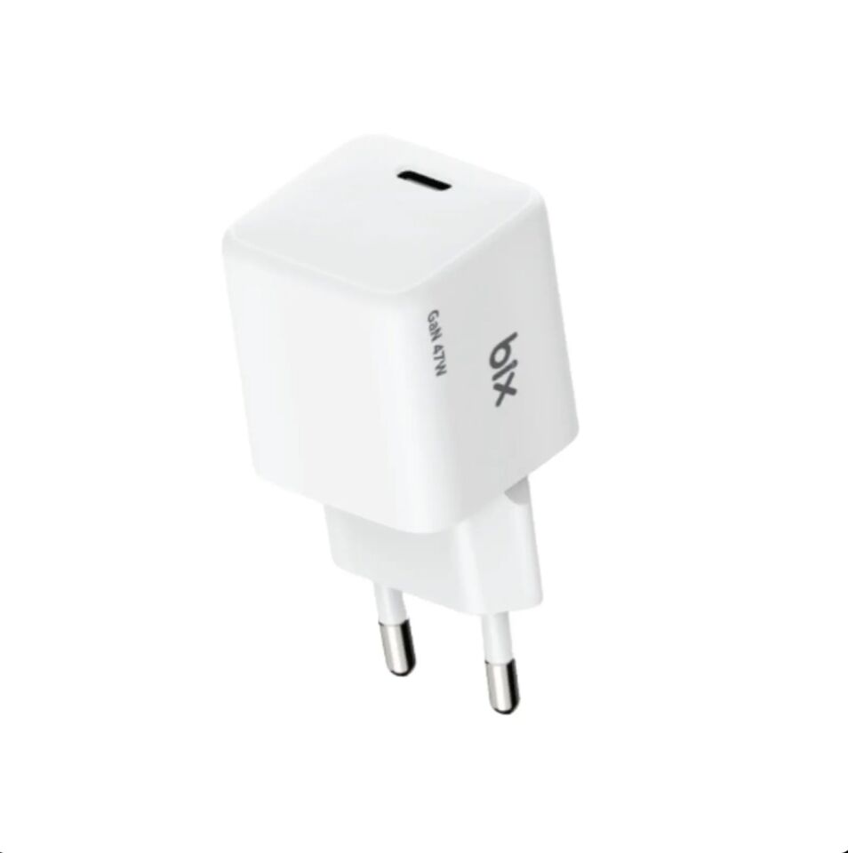 Bix BX1P46G GaN 45W Type-C PPS/AVS Destekli Hızlı Şarj Cihazı Beyaz