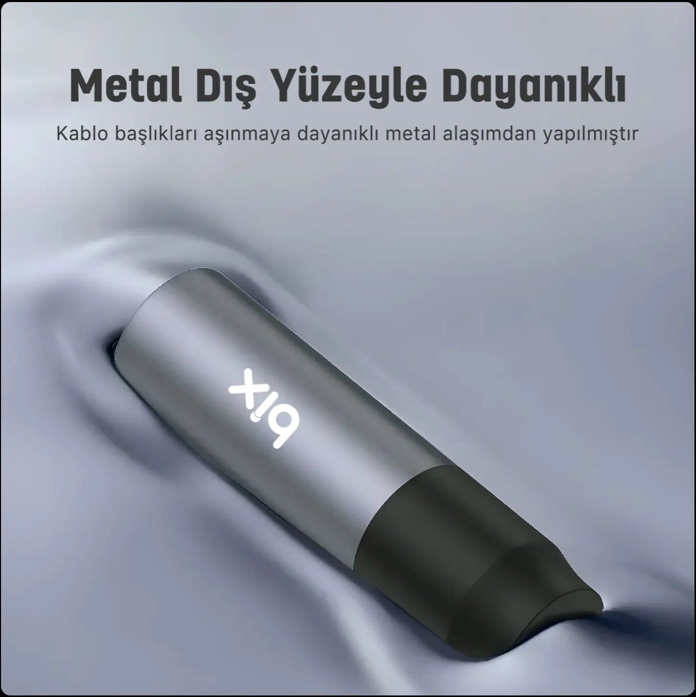 Bix BXAU3C Hi-Fi 3.5mm Erkek to Erkek Örgülü Aux Ses Kablosu 1 Metre görsel 2