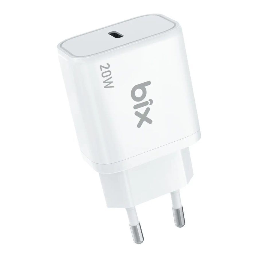 Bix BXPD23 20W USB-C PD 3.0 Akım Korumalı Hızlı Şarj Adaptörü Beyaz