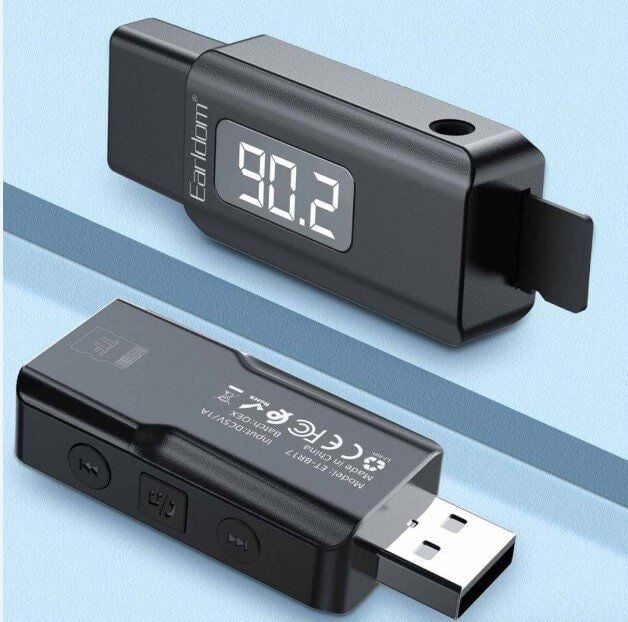Earldom BR17 BT 5.3 SD Kart ve Aux Çıkışlı Arama Destekli Dijital Ekranlı 2in1 USB FM Transmitter - Siyah