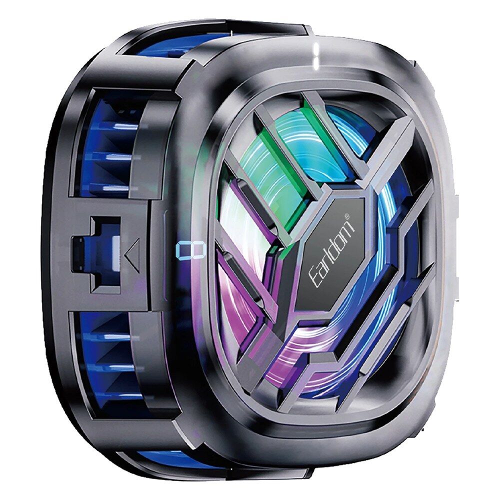 Earldom F12 RGB Radyatör Telefon Soğutucu Fan - Siyah