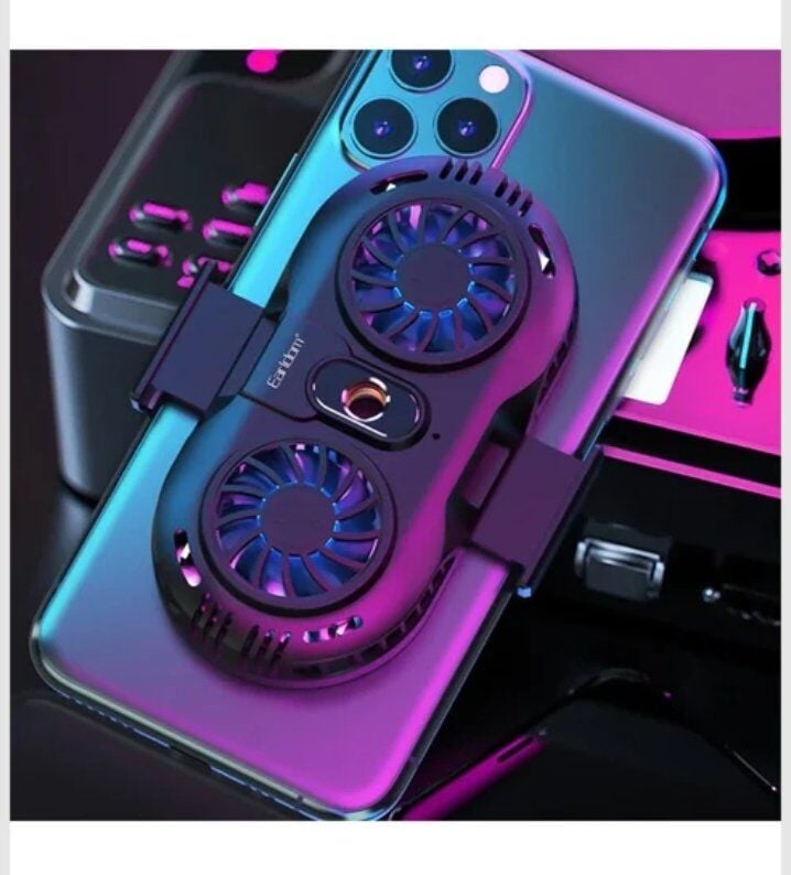 Earldom F05 Işıklı Radyatör Telefon Soğutucu Fan - Siyah görsel 2