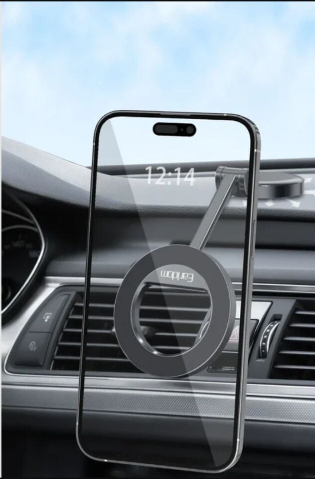 Earldom EH316 Ayarlanabilir Katlanabilir 360 Dönen Manyetik Metal Telefon Tutucu - Siyah