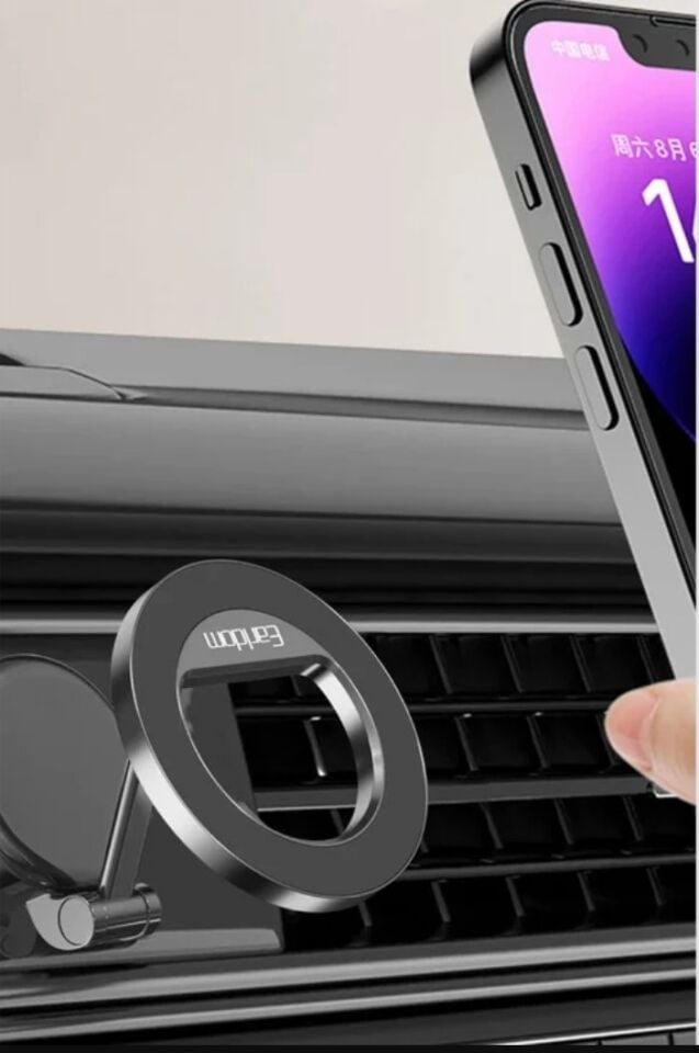 Earldom EH316 Ayarlanabilir Katlanabilir 360 Dönen Manyetik Metal Telefon Tutucu - Siyah