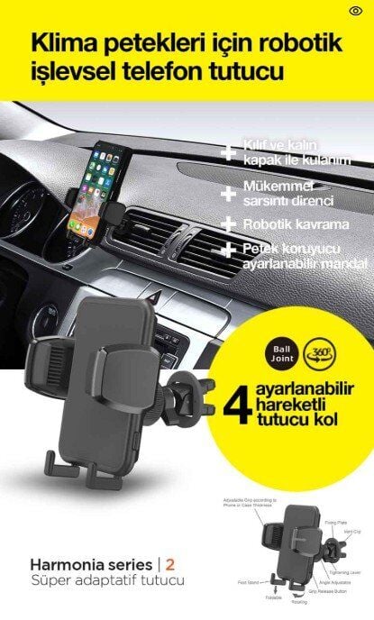 HARMONIA 2 KLİPSLİ TELEFON TUTUCU