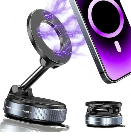 K11 Vakumlu Magsafe Telefon Tutucu Siyah