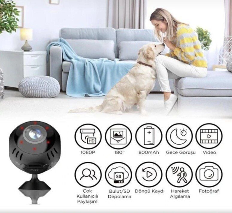 O-Kam i-Cam Şarjlı Mıknatıslı Mini Gizli Balıkgözü Şarjlı Kamera