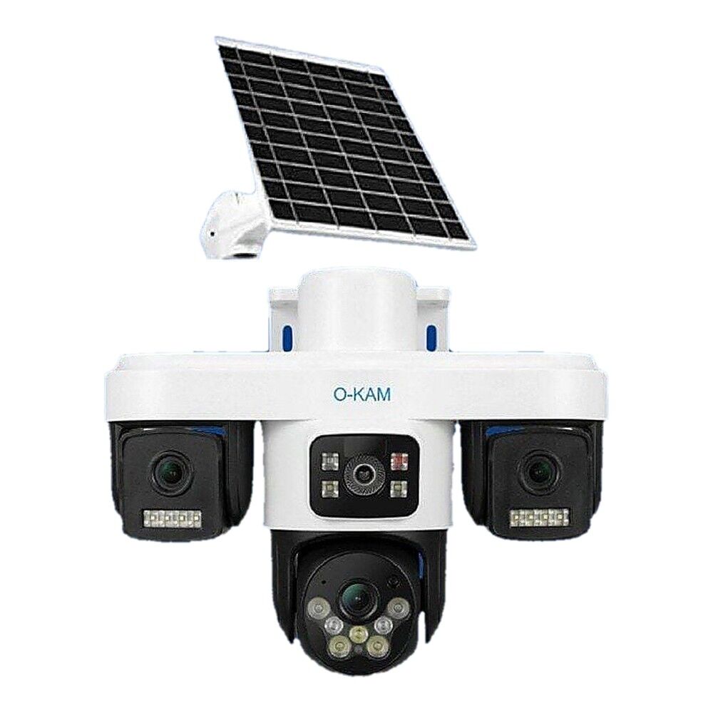 O-Kam OK-301 3 Kameralı 4G Solar Güvenlik Kamerası