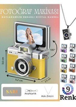 iDragon Lk-027 Mini Fotoğraf Makinesi Sarı