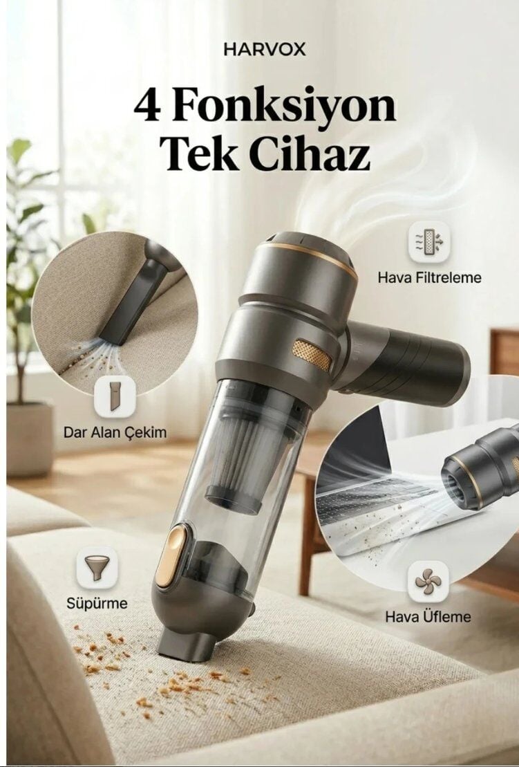 Harvox HXVC02 Araç İçi Süpürge 18 PA görsel 3
