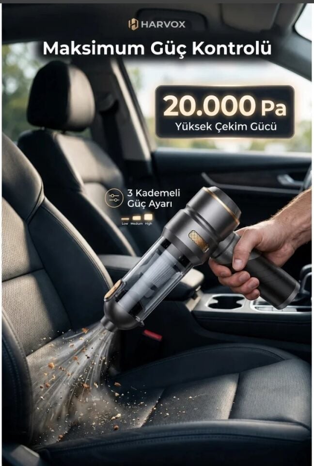 HARVOX HXVC02 ARAÇ İÇİ SÜPÜRGE 18 PA