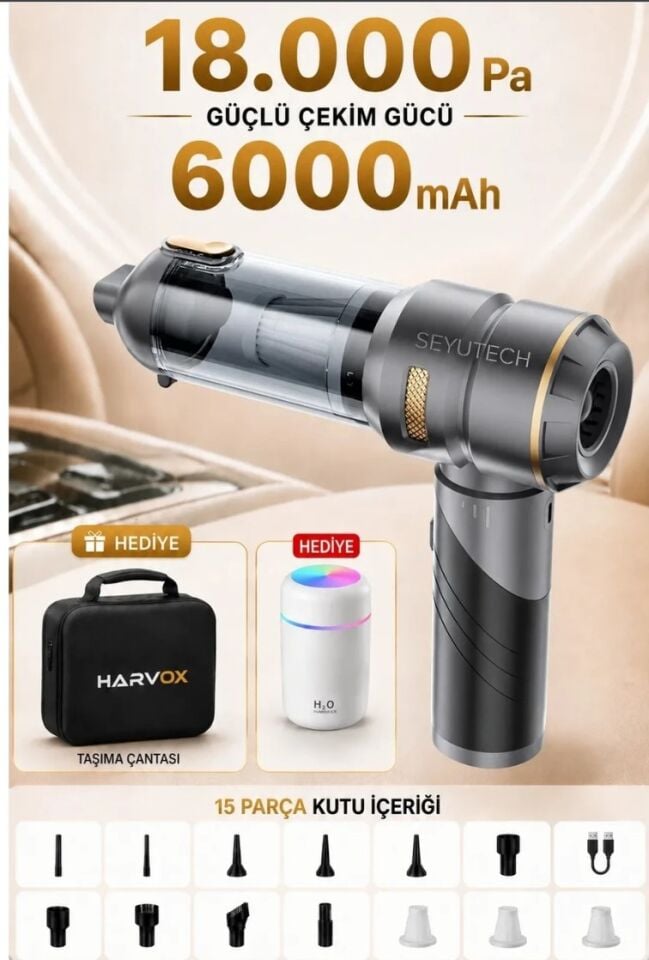 HARVOX HXVC02 ARAÇ İÇİ SÜPÜRGE 18 PA