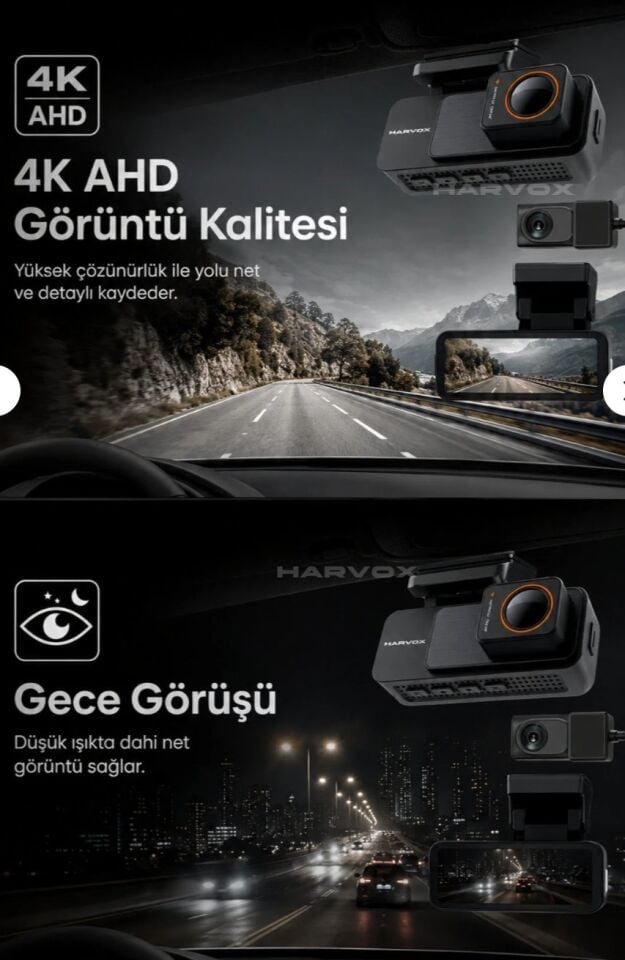 HARVOX 4K MAX ARAÇ KAMERASI