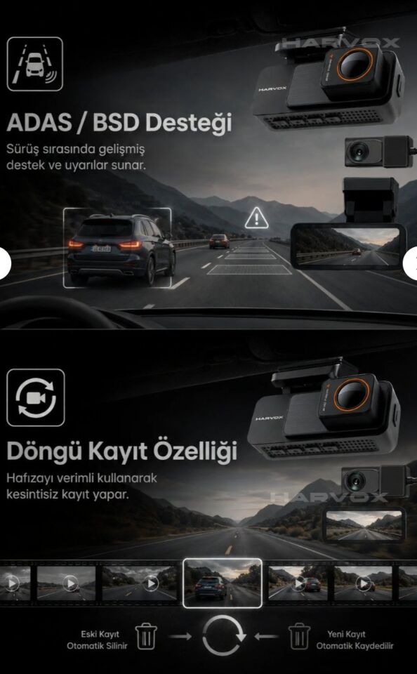 HARVOX 4K MAX ARAÇ KAMERASI