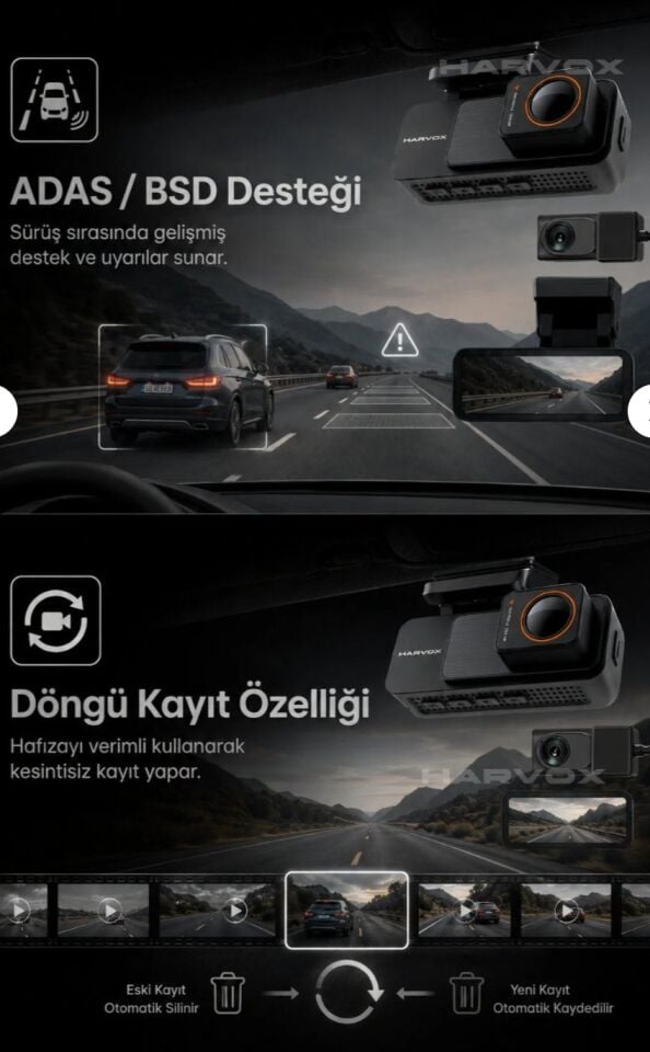 Harvox 4K Max Araç Kamerası