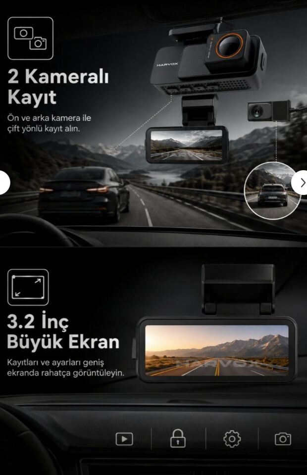 HARVOX 4K MAX ARAÇ KAMERASI