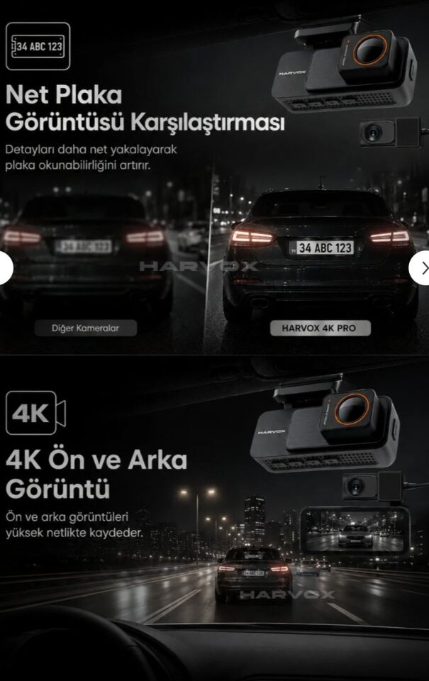 HARVOX 4K MAX ARAÇ KAMERASI