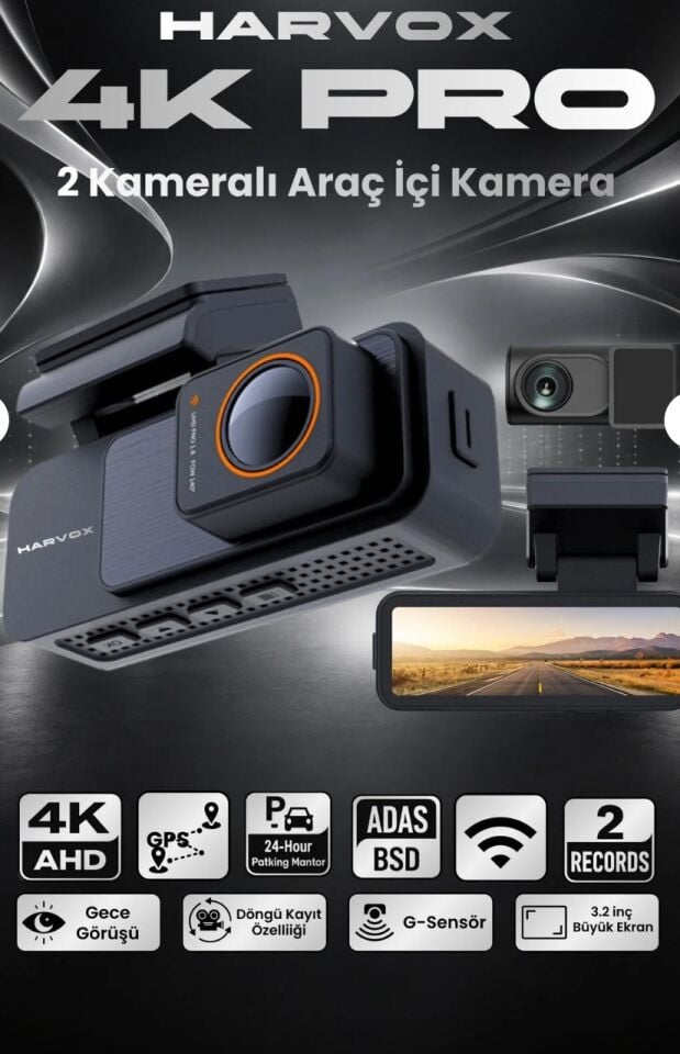 HARVOX 4K MAX ARAÇ KAMERASI