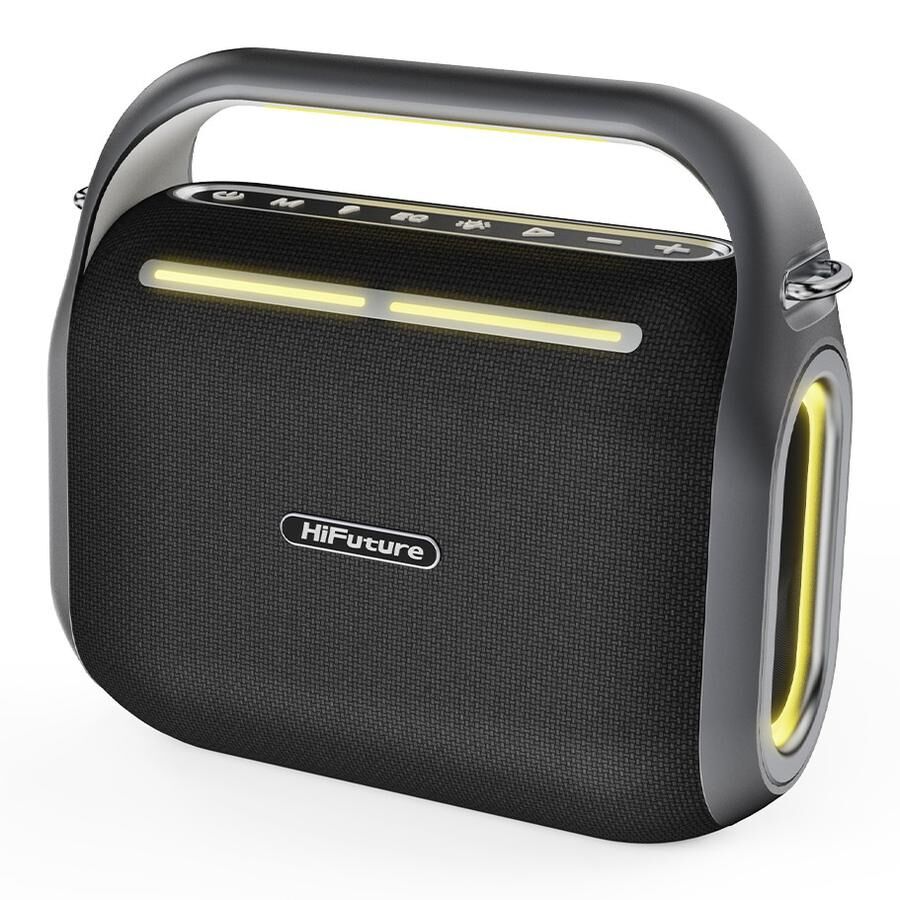 HiFuture MusicBox 200 100W Karaoke Sistemi Kablosuz Taşınabilir Hoparlör Siyah