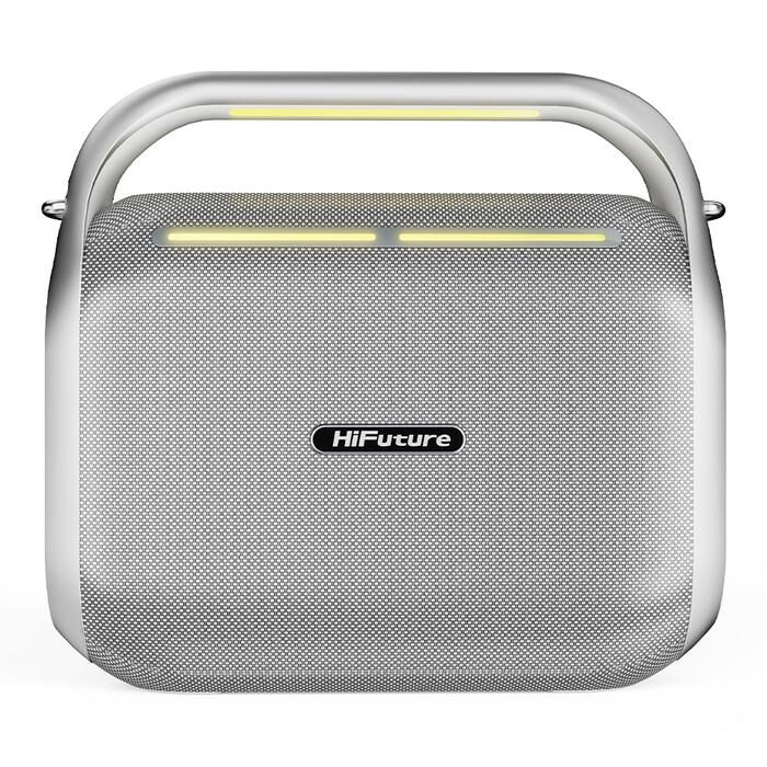 HiFuture MusicBox 200 100W Karaoke Sistemi Kablosuz Taşınabilir Hoparlör Gümüş