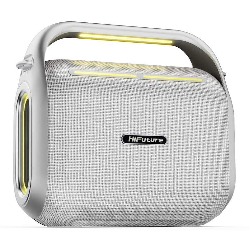 HiFuture MusicBox 200 100W Karaoke Sistemi Kablosuz Taşınabilir Hoparlör Gümüş görsel 3