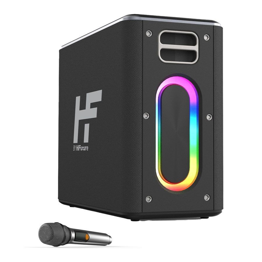 HI-MBOXBK HiFuture MusicBox 100W Karaoke Sistemi Kablosuz Taşınabilir Hoparlör Siyah