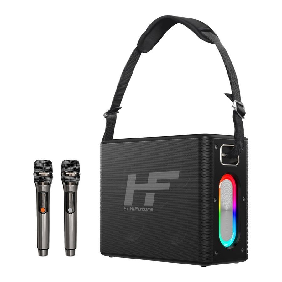 HI-MBOXBK HiFuture MusicBox 100W Karaoke Sistemi Kablosuz Taşınabilir Hoparlör Siyah