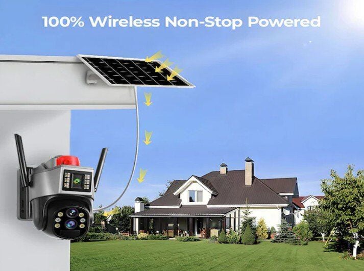 O-Kam 7015 Çift Kameralı Güneş Panelli 4G Kamera
