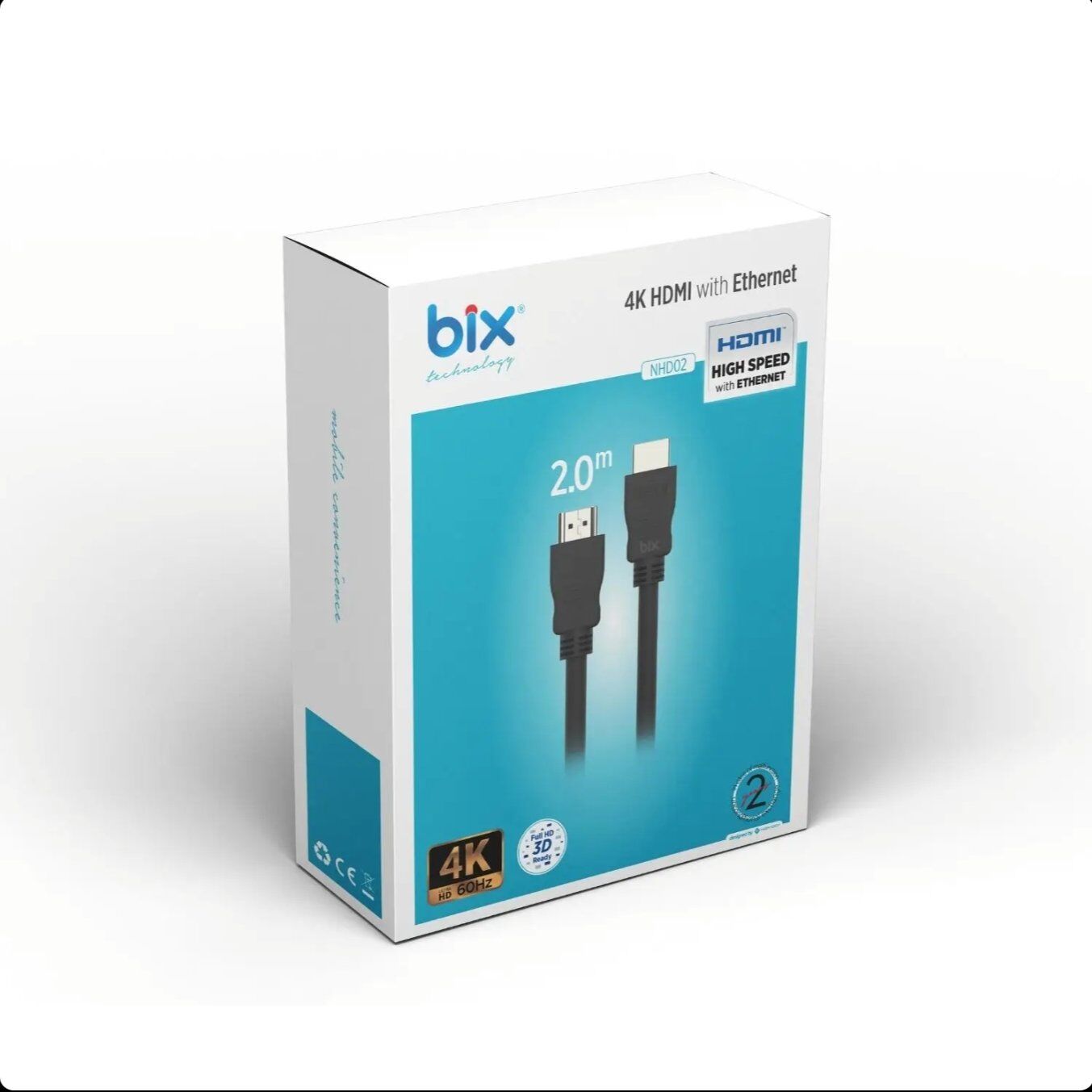Bix NHD02 4K/60Hz HDMI Kablo 2M görsel 2