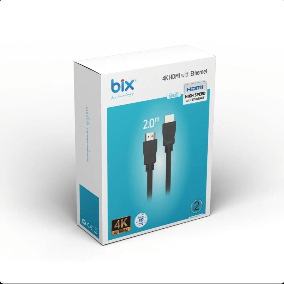 Bix NHD02 4K/60Hz HDMI Kablo 2M