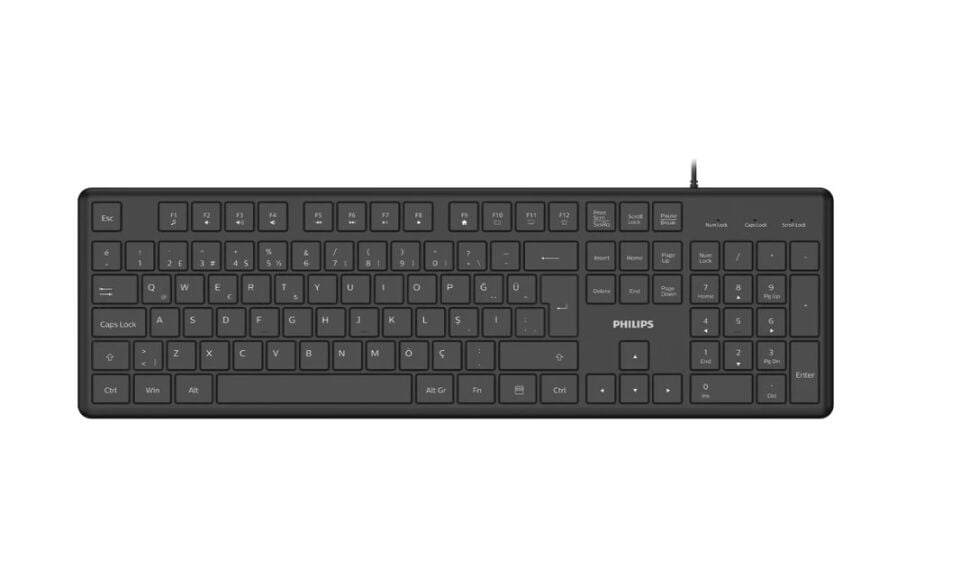 Philips SPK6248B USB Kablolu Türkçe Q Klavye Siyah