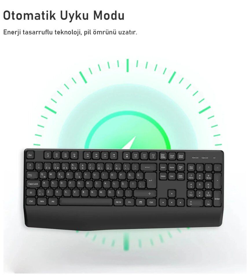 Philips SPK6348B USB Kablosuz Türkçe Q Klavye Siyah