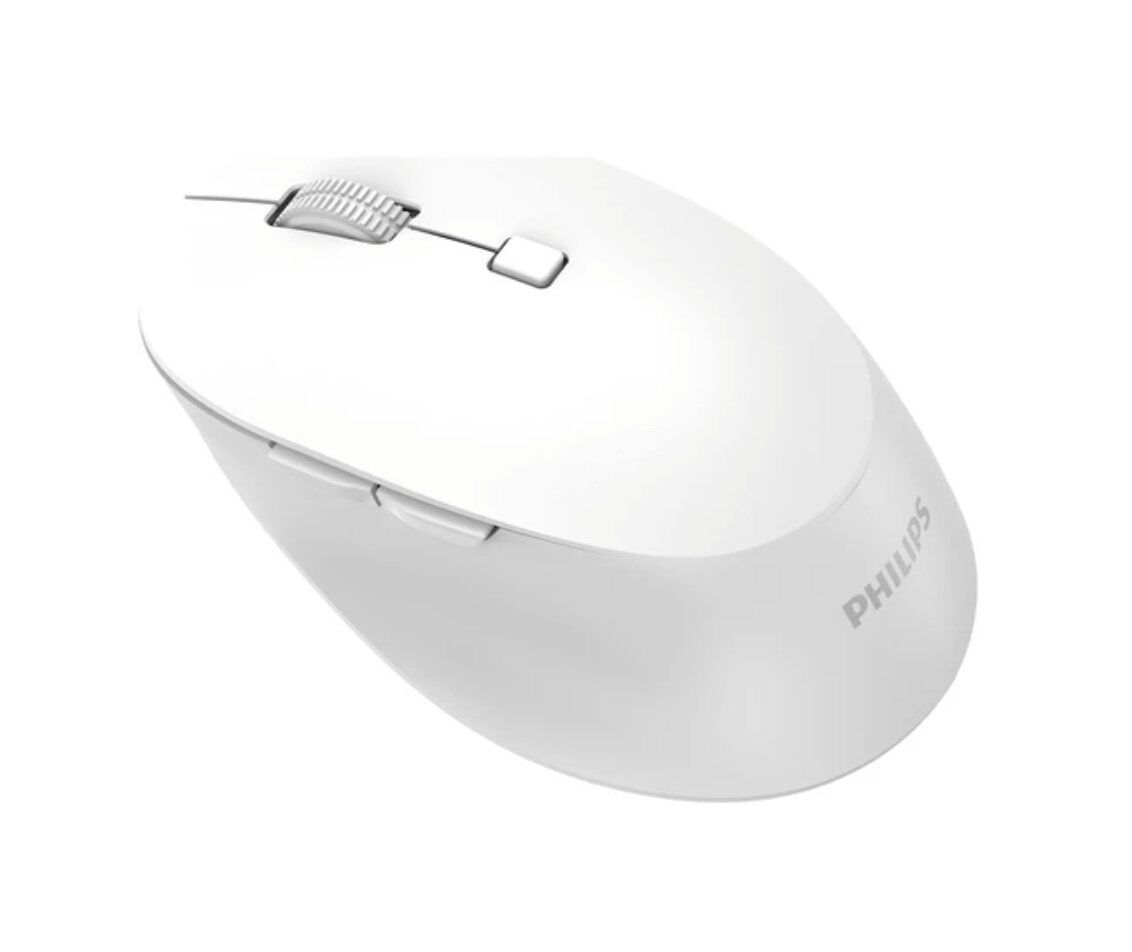 Philips SPK7607W Dual Mod 2.4 GHz + 2 Kanallı Bluetooth 3200DPI Ergonomik Sessiz Optik Mouse Beyaz