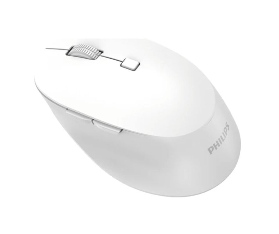Philips SPK7607W Dual Mod 2.4 GHz + 2 Kanallı Bluetooth 3200DPI Ergonomik Sessiz Optik Mouse Beyaz