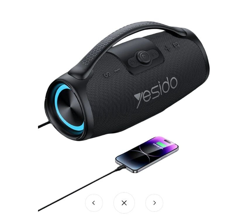 Yesido YSW45 120W RGB Işıklı Karaoke Mikrofonlu Bluetooth Kablosuz Hoparlör - Siyah