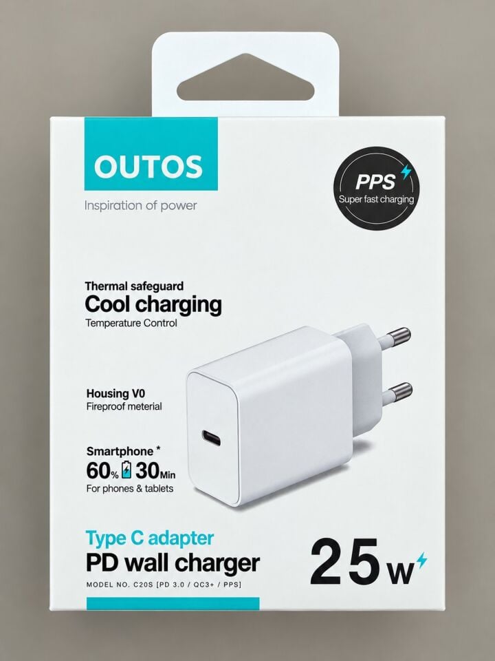 OUTTOS C20S 25W ADAPTÖR BEYAZ
