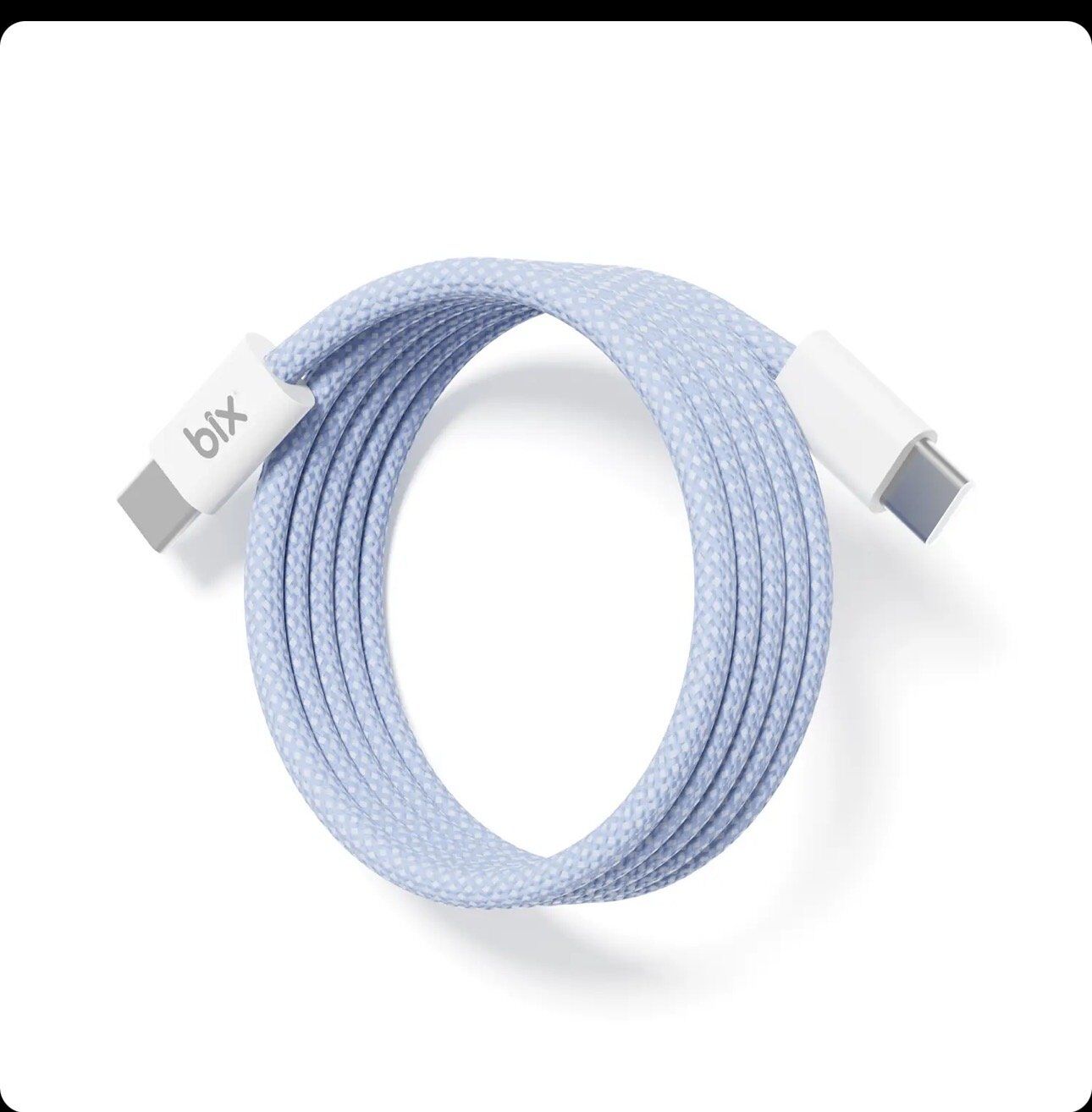 Bix T4CC 65W USB-C to USB-C Manyetik Tasarımlı Örgülü Hızlı Şarj ve Data Kablosu 1 Metre Mavi