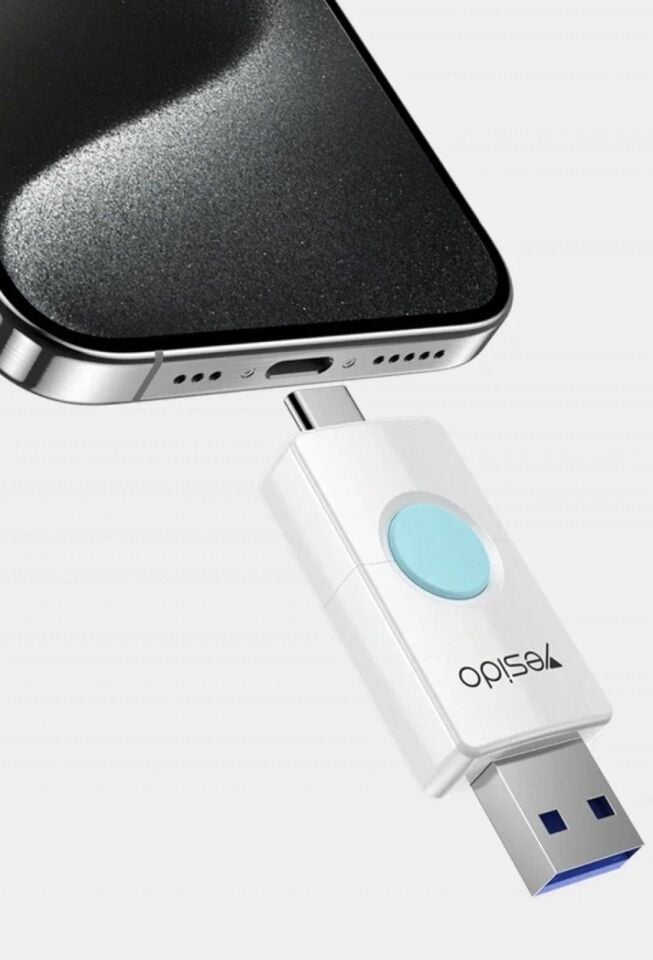 Yesido CG10 5in1 12W Şarj Aleti Kablo Powerbank Flash Bellek Airpods Set - Beyaz