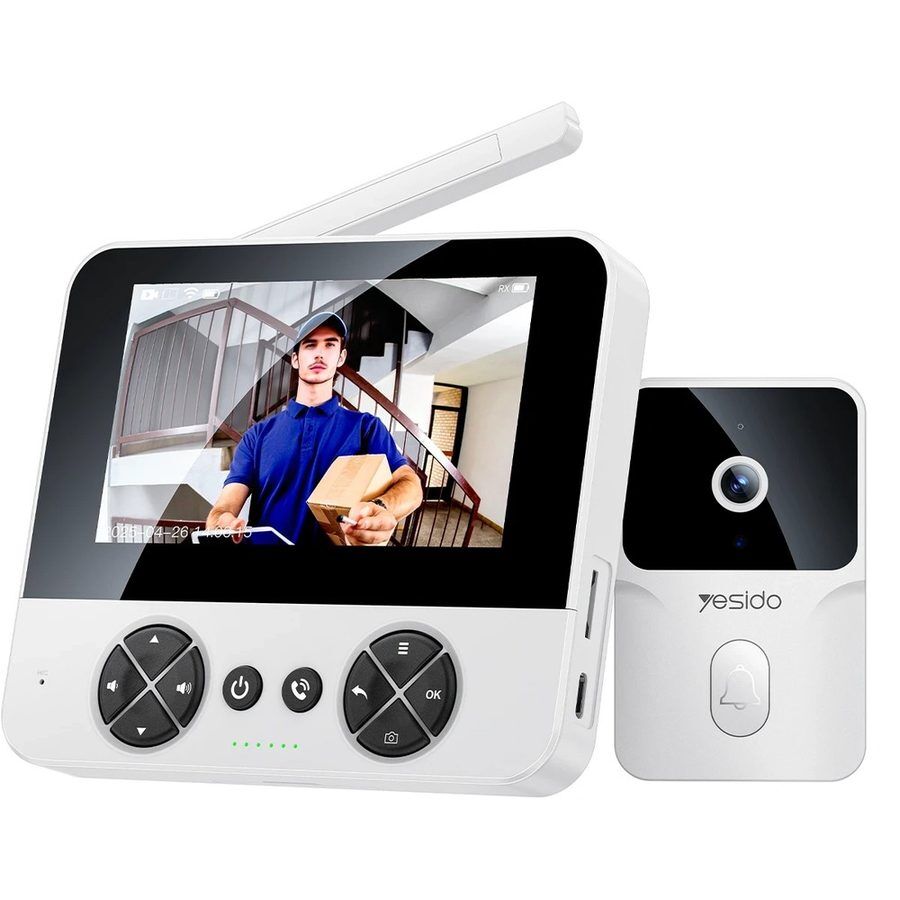 Yesido KM27 Gece Görüş Özellikli Akıllı Görüntülü Wireless Diyafon - Beyaz