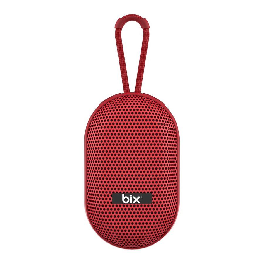 Bix BXWS01 Bluetooth 6.0 IPX Suya Dayanıklı 8W Ses Çıkışlı Taşınabilir Hoparlör - Kırmızı