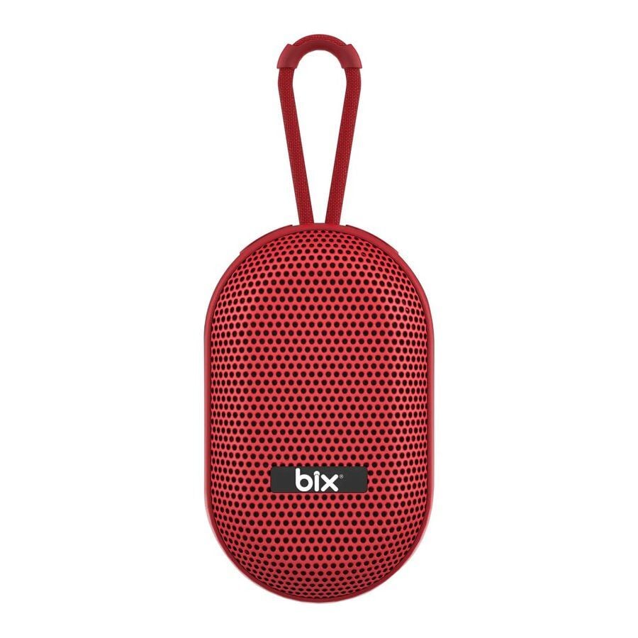 Bix BXWS01 Bluetooth 6.0 IPX Suya Dayanıklı 8W Ses Çıkışlı Taşınabilir Hoparlör - Kırmızı