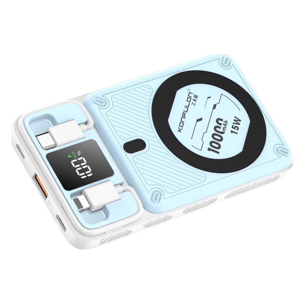 Konfulon M25W 10.000 mAh 20W PD Magsafe Powerbank - Mavi görsel 2