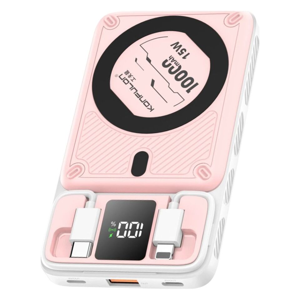Konfulon M25W 10.000 mAh 20W PD Magsafe Powerbank - Pembe