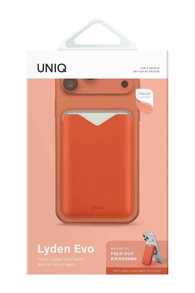 Uniq Lyden Evo Manyetik Standlı Kartlık - Açık Turuncu