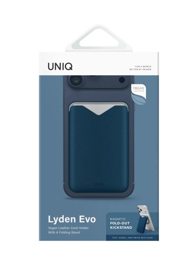 Uniq Lyden Evo Manyetik Standlı Kartlık - Mavi